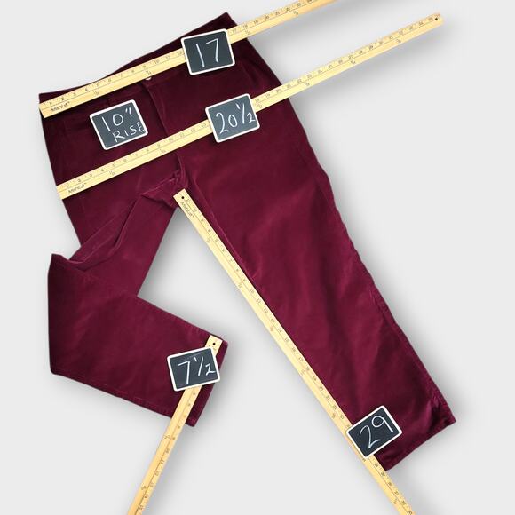 Lane Bryant Corduroy Pants Womens 14 Red Burgundy Marron Fall Winter Casual - Picture 4 of 10